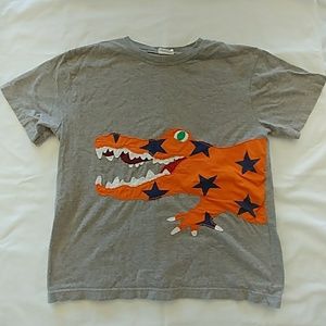 Mini Boden Short Sleeve Appliqued Crocodile Shirt